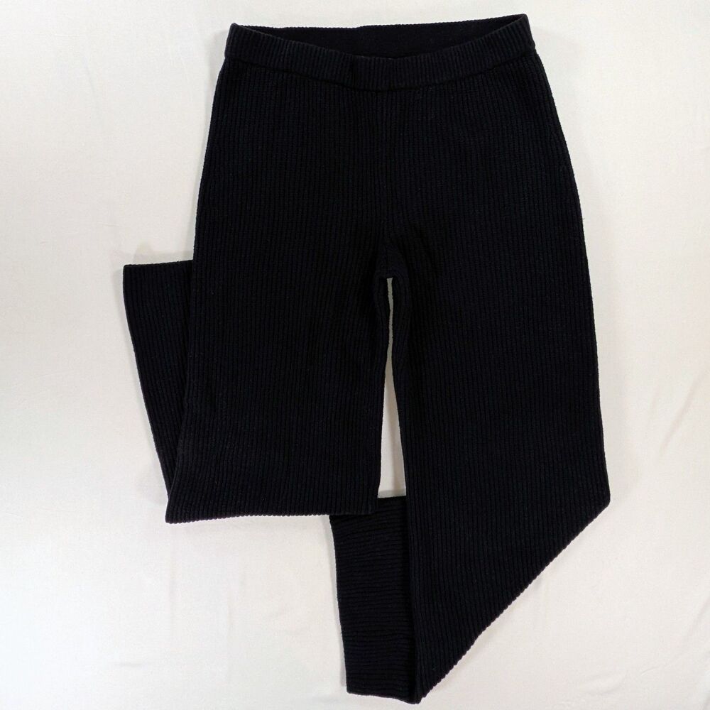 Gap Lounge Pants Women’s Size medium petite black Wide Leg athleisure